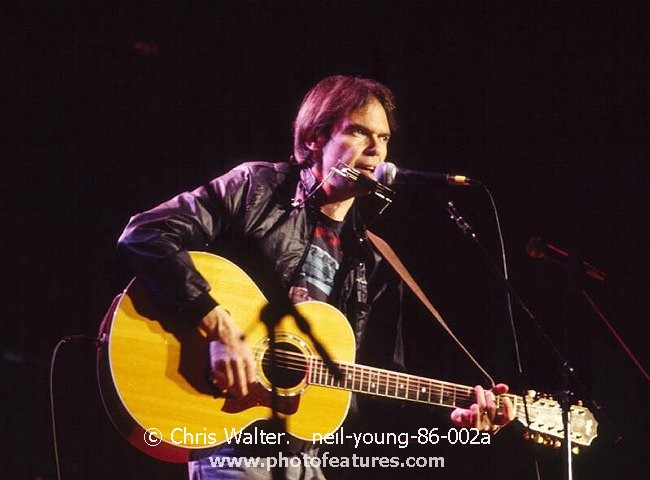 Photo of Neil Young for media use , reference; neil-young-86-002a,www.photofeatures.com