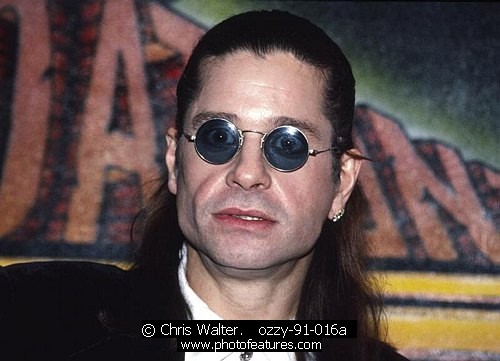 Photo of Ozzy Osbourne for media use , reference; ozzy-91-016a,www.photofeatures.com