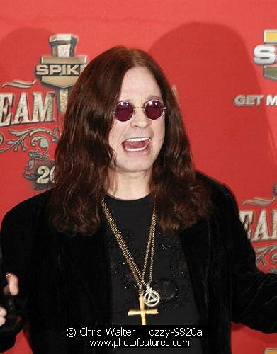 Photo of Ozzy Osbourne for media use , reference; ozzy-9820a,www.photofeatures.com