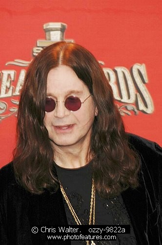 Photo of Ozzy Osbourne for media use , reference; ozzy-9822a,www.photofeatures.com