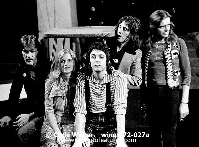 Photo of Wings Paul McCartney and Linda McCartney for media use , reference; wings-72-027a,www.photofeatures.com