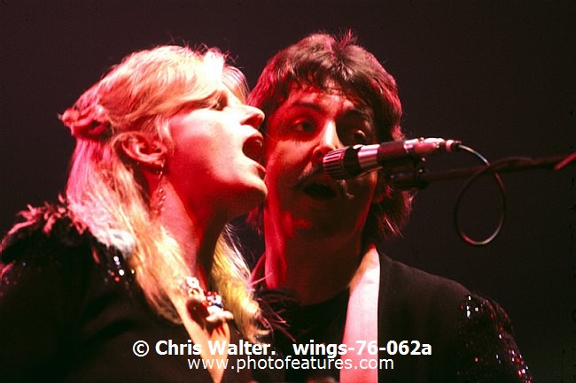 Photo of Wings Paul McCartney and Linda McCartney for media use , reference; wings-76-062a,www.photofeatures.com