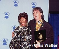 Paul McCartney 1990 wlth Ella Fitzgerald at Grammy Awards. He was presented Lifetime Achievement Award<br><br>