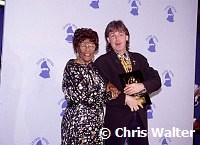 Ella Fitzgerald and Paul McCartney 1990 Grammy Awards<br> Chris Walter<br>