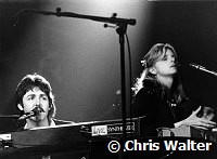 WINGS 1976 Paul McCartney Linda McCartney at Wembley<br> Chris Walter