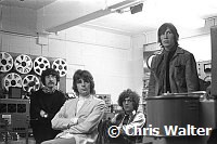 Pink Floyd 1967 Nick Mason, Rick Wright, Syd Barrett and Roger Waters at the BBC.  Chris Walter