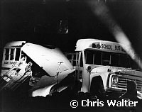 Plasmatics 1982 demolished bus<br> Chris Walter<br>