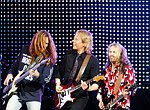 James Young  and Tommy Shaw of Styx<br>at Alice Cooper's Christmas Pudding show to benefit his Solid Rock Foundation for children, Dodge Theatre in Phoenix, December 17th 2005.<br>Photo by Chris Walter/Photofeatures