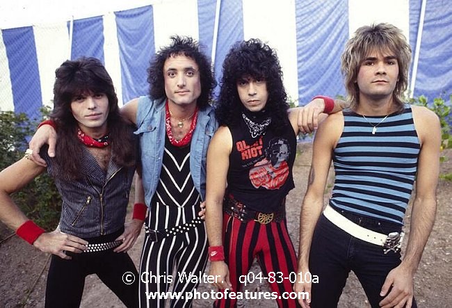 Photo of Quiet Riot for media use , reference; q04-83-010a,www.photofeatures.com