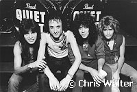 Quiet Riot 1983  Rudy Sarzo, Kevin DuBrow, Frankie Banali, Carlos Cavazo<br> Chris Walter