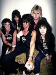 Photo of Ratt 1983 Guitarist Robbin Crosby (rear right) of Ratt in 1983. Crosby died at the age of 42 of AIDS complications. <br>