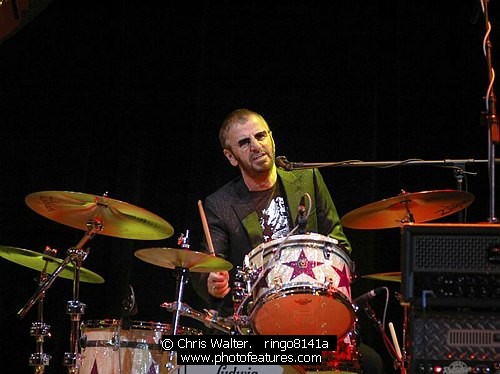 Photo of Ringo Starr by Chris Walter , reference; ringo8141a,www.photofeatures.com
