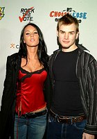 Photo of David Gallagher (7th Heaven tv series) and guest<br>at the 2004 Rock The Vote  Awards at the Hollywood Palladium