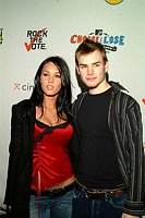 Photo of David Gallagher (7th Heaven) and guest<br>at the 2004 Rock The Vote  Awards at the Hollywood Palladium