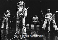 Slade 1974 Jim Lea, Noddy Holder, Don Powell and Dave Hill filming Flame<br> Chris Walter<br>