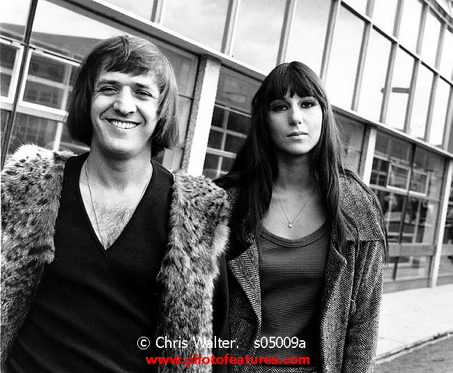 Photo of Sonny and Cher for media use , reference; s05009a,www.photofeatures.com