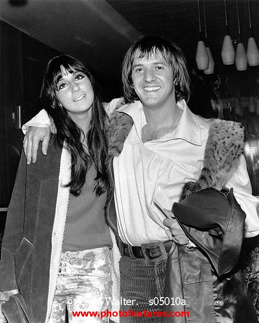 Sonny and Cher s05010a photography by © Chris Walter Photo of Sonny and Cher for media use , reference; s05010a,www.photofeatures.com