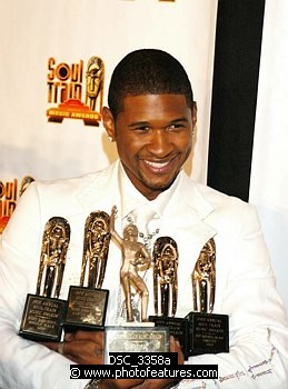 Photo of Usher<br><br>at the 2005 Soul Train Awards at Paramount Studios in Hollywood, February 28th 2005. Photo by Chris Walter / Photofeatures , reference; DSC_3358a