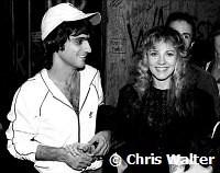 Stevie Nicks 1981 with Jimmy Iovine at backstage at Heart show at Whisky in Hollywood.<br> Chris Walter