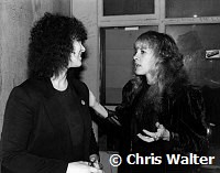 Stevie Nicks 1981 with JAbb Wilson at backstage at Heart show at Whisky in Hollywood.