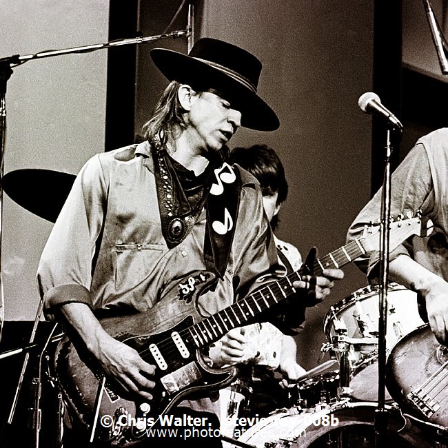 Photo of Stevie Ray Vaughan for media use , reference; stevie-ray-008b,www.photofeatures.com