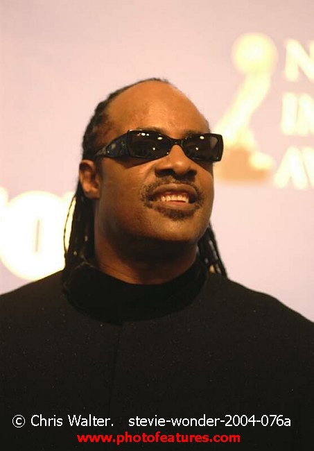 Photo of Stevie Wonder for media use , reference; stevie-wonder-2004-076a,www.photofeatures.com
