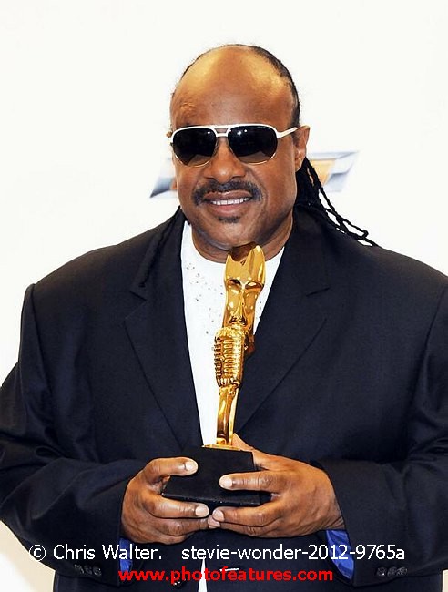 Photo of Stevie Wonder for media use , reference; stevie-wonder-2012-9765a,www.photofeatures.com