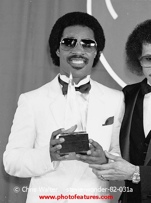 Photo of Stevie Wonder for media use , reference; stevie-wonder-82-031a,www.photofeatures.com