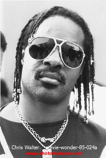 Photo of Stevie Wonder for media use , reference; stevie-wonder-85-024a,www.photofeatures.com