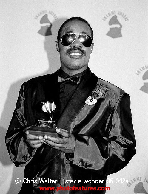 Photo of Stevie Wonder for media use , reference; stevie-wonder-86-042a,www.photofeatures.com