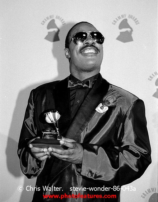 Photo of Stevie Wonder for media use , reference; stevie-wonder-86-043a,www.photofeatures.com