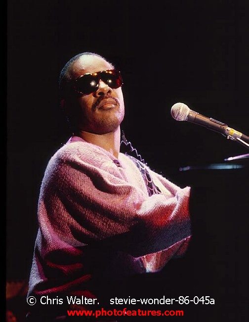 Photo of Stevie Wonder for media use , reference; stevie-wonder-86-045a,www.photofeatures.com