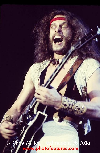 Photo of Ted Nugent for media use , reference; ted-nugent-76-001a,www.photofeatures.com