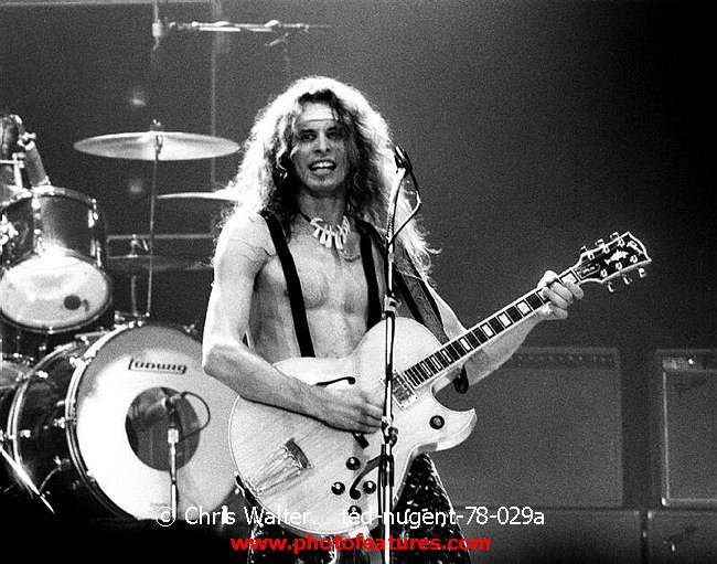 Photo of Ted Nugent for media use , reference; ted-nugent-78-029a,www.photofeatures.com