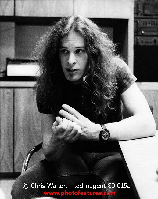 Photo of Ted Nugent for media use , reference; ted-nugent-80-019a,www.photofeatures.com