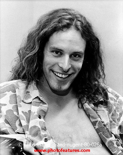 Photo of Ted Nugent for media use , reference; ted-nugent-80-026a,www.photofeatures.com