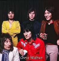 The Faces 1973 Rod Stewart, Ronnie Lane, Ron Wood, Kenney Jones ans Ian McLagan<br> Chris Walter<br>