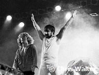 The Who 1976 Roger Daltrey and Keith Moon at Charlton<br> Chris Walter