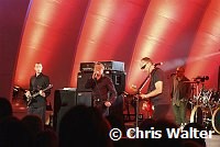 The Who 2002  Pete Townshend and Roger Daltrey at the Hollywood Bowl at beginning of their first show after the death of their co-founder John Entwistle. At left is Pino Palladino.<br><br>