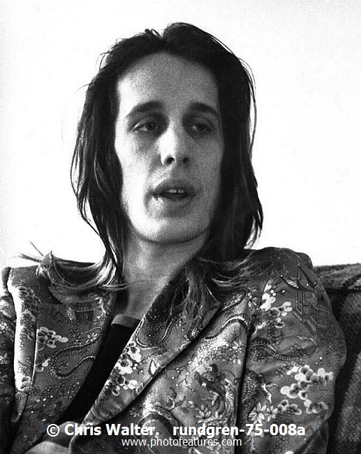 Photo of Todd Rundgren for media use , reference; rundgren-75-008a,www.photofeatures.com