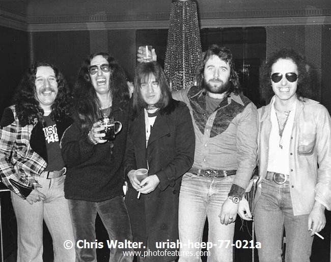 Photo of Uriah Heep for media use , reference; uriah-heep-77-021a,www.photofeatures.com
