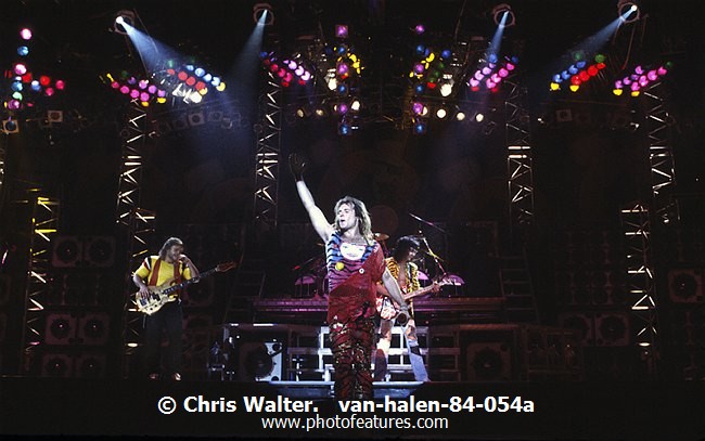 Photo of Van Halen for media use , reference; van-halen-84-054a,www.photofeatures.com