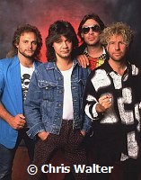Van Halen 1985 Michael Anthony, Eddie Van Halen, Alex Van Halen, Sammy Hagar<br>© Chris Walter<br>