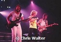 Van Halen 1986 Michael Anthony Sammy Hagar and Eddie Van Halen<br>© Chris Walter<br>