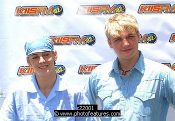 Photo of Aaron & Nick Carter at 102.7 KIIS-FM's 2002 Wango Tango , reference; c22001