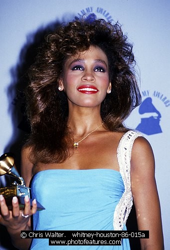 Photo of Whitney Houston by Chris Walter , reference; whitney-houston-86-015a,www.photofeatures.com