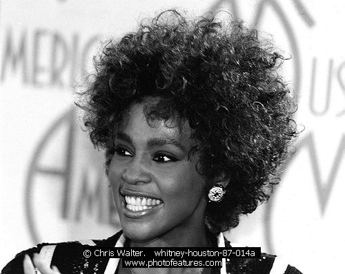 Photo of Whitney Houston by Chris Walter , reference; whitney-houston-87-014a,www.photofeatures.com