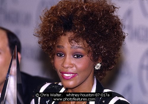 Photo of Whitney Houston by Chris Walter , reference; whitney-houston-87-017a,www.photofeatures.com