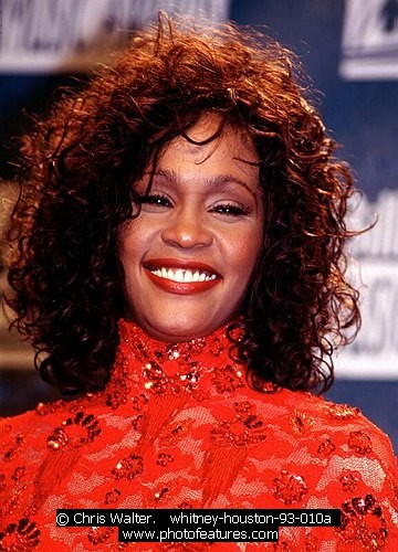 Photo of Whitney Houston by Chris Walter , reference; whitney-houston-93-010a,www.photofeatures.com