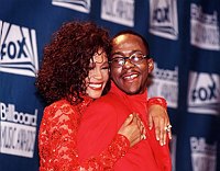 Photo of Whitney Houston and Bobby Brown 1993<br> Chris Walter<br>